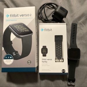 Fitbit Versa 2 w/ additional Sport Band in Black
